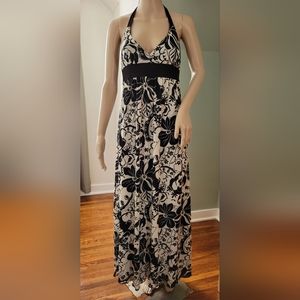 Trixxi black and off-white paisley/flower Summer Dress